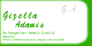 gizella adamis business card